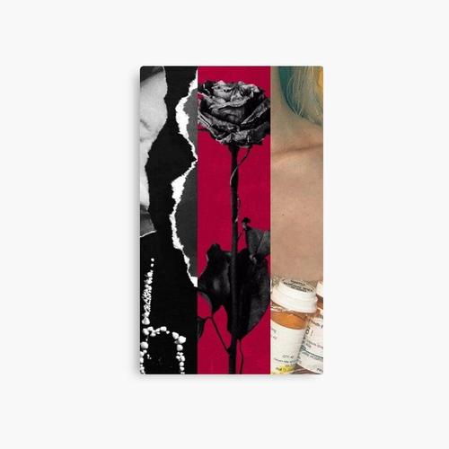 Canevas imprimer collage de couverture d'album ours noir Impression sur toile Art Décoration Murale/ 40x50cm ou 40x40cm