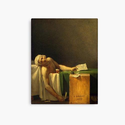 Canevas imprimer La Mort de Marat - Jacques-Louis David Impression sur toile Art Décoration Murale/ 40x50cm ou 40x40cm