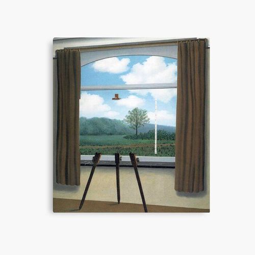 Canevas imprimer La condition humaine-René Magritte Impression sur toile Art Décoration Murale/ 40x50cm ou 40x40cm