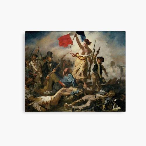 Canevas imprimer La Liberté guidant le peuple - Eugène Delacroix Impression sur toile Art Décoration Murale/ 40x50cm ou 40x40cm