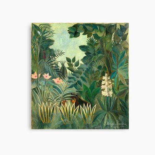 Canevas imprimer Henri Rousseau La Jungle équatoriale, 1909 Impression sur toile Art Décoration Murale/ 40x50cm ou 40x40cm