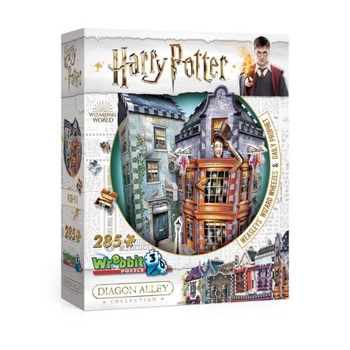 Puzzle 280 Pièces Puzzle 3d - Harry Potter - Weasleys' Wizard Wheezes & Daily Prophet