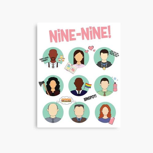Canevas imprimer Brooklyn Nine-Nine Squad Impression sur toile Art Décoration Murale/ 40x50cm ou 40x40cm