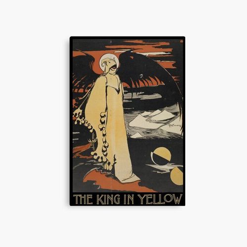 Canevas imprimer Le roi en jaune de Robert W. Chambers Impression sur toile Art Décoration Murale/ 40x50cm ou 40x40cm
