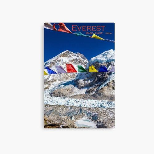 Canevas imprimer Everest, camp de base Impression sur toile Art Décoration Murale/ 40x50cm ou 40x40cm