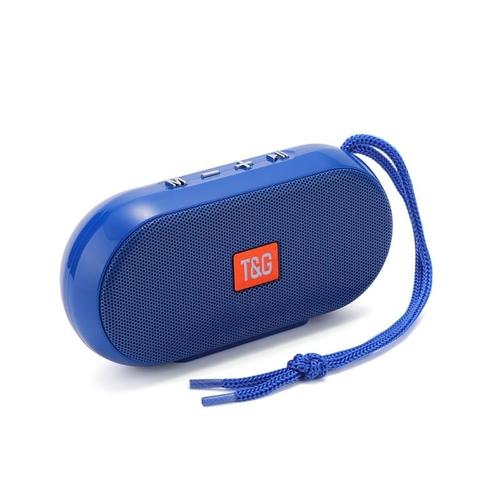 Mini Enceinte Bluetooth Multifonctionnelle Extérieure Avec Support USB TF FM Bleu Foncé YONIS