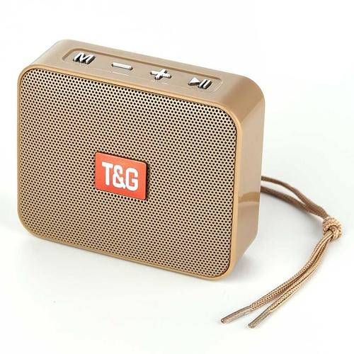 Mini Enceinte Bluetooth Portablee USB 5W Son Puissant Autonomie 1.5h Marron YONIS