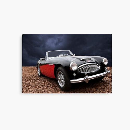 Canevas imprimer Austin-Healey 3000 MKII décapotable de 1963 Impression sur toile Art Décoration Murale/ 40x50cm ou 40x40cm