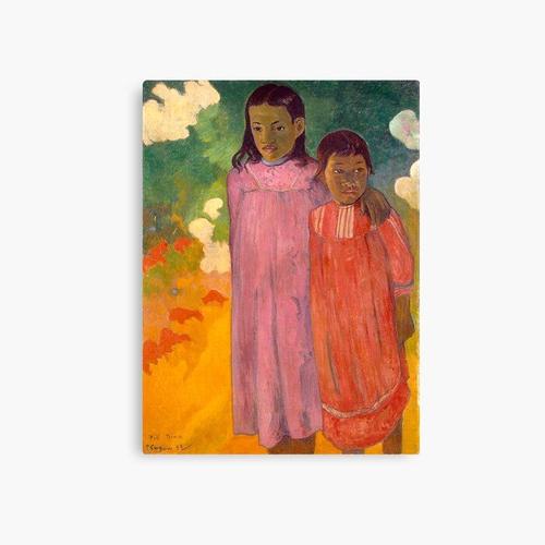 Canevas imprimer Paul Gauguin - Piti Teina - Deux S?urs - Deux Soeurs Impression sur toile Art Décoration Murale/ 40x50cm ou 40x40cm