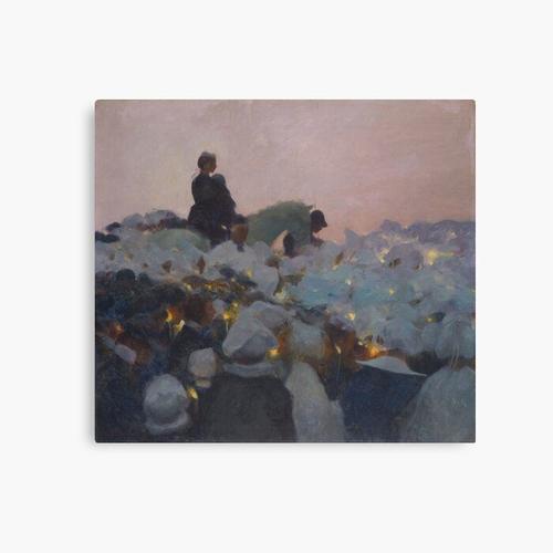 Canevas imprimer Gaston La Touche. Le pardon en Bretagne, 1896. Impression sur toile Art Décoration Murale/ 40x50cm ou 40x40cm