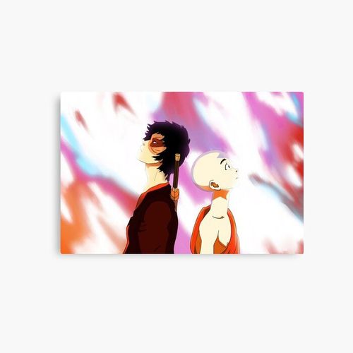 Canevas imprimer AVATAR - ZUKO ET AANG - LES GUERRIERS DU SOLEIL ET LES DRAGONS - PEINTURE NUMÉRIQUE Impression sur toile Art Décoration Murale/ 40x50cm ou 40x40cm