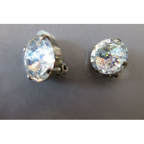 Boucles D'oreilles Clips Isabelle De Millery Transparent Pailleté