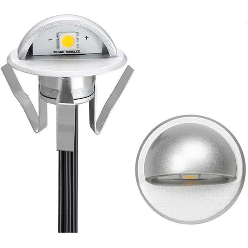 Fvtled Lampe De Spot A Led Pour Terrasse Enterré Plafonnier Encastrables Eclairage Pour Terrasse Escalier Pour Eclairage Extérieur, L'escalier, Patio, Piscine, Paysage Dc 12v Etanche Ip65