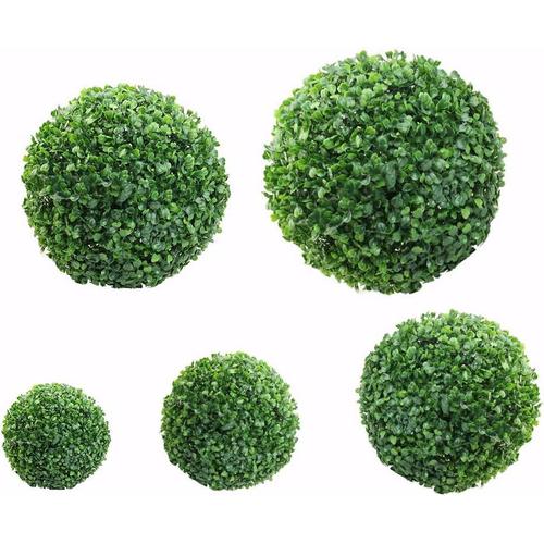 Boule de buis artificielle, boule verte, buis artificiel, buxus, boule de buis, boule de buis artificielle, boule ronde pour la décoration de la maison et l'extérieur