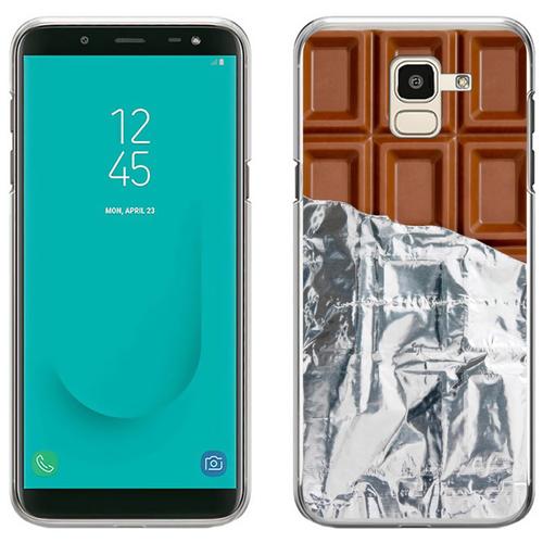 Coque Pour Samsung Galaxy J6 Tablette Chocolat Alu