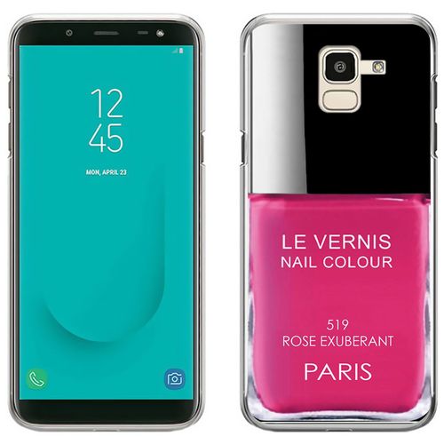 Coque Pour Samsung Galaxy J6 Vernis Paris Rose