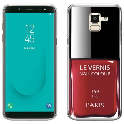Coque Pour Samsung Galaxy J6 Vernis Paris Rouge