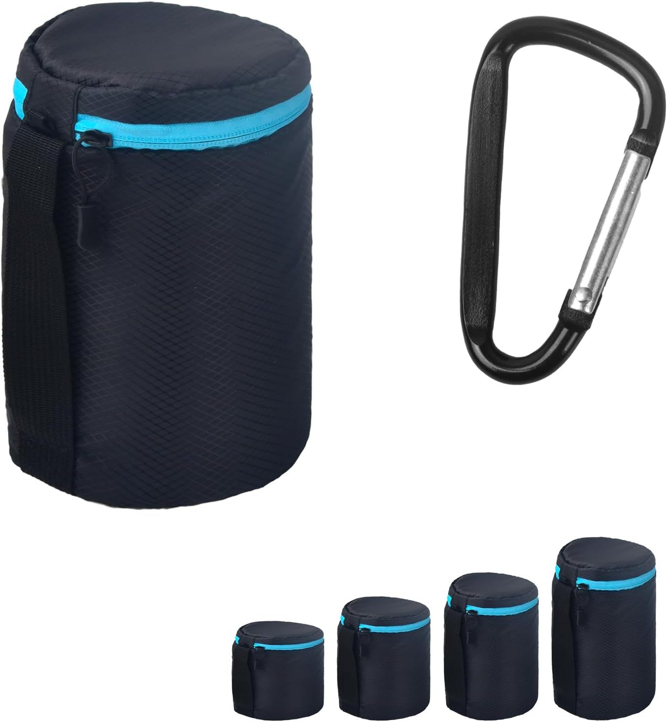 Housse Objectif, Camera Lens Pouch Bag Poche Lentille Epais Étuis à Objectifs de Caméra Résistant à l'eau, Étui de Protection pour Objectif d'Appareil Photo pour Protéger Objectifs (M)