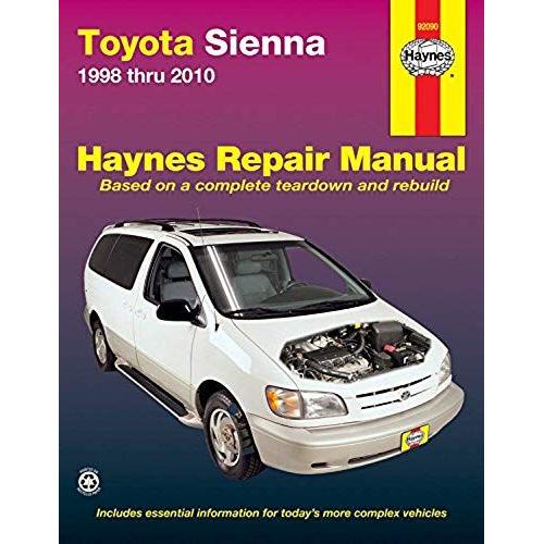 Toyota Sienna 1998 Thru 2010 Haynes Repair Manual