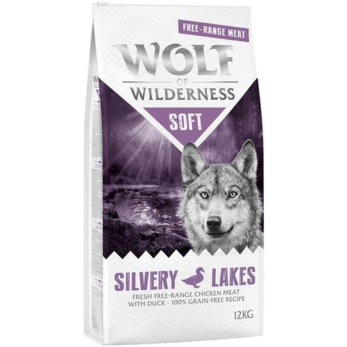 12kg Soft Silvery Lakes Poulet, Canard Wolf Of Wilderness - Croquettes Pour Chien