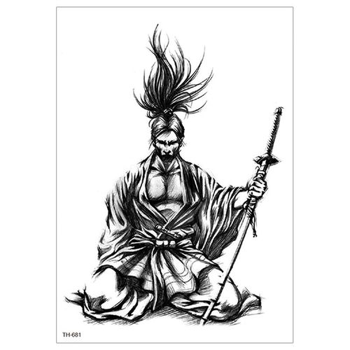 12pcs Autocollants De Tatouage Impermables Chevalier Guerrier Dieu De La Guerre Guan Yu Zhang Fei Autocollants De Tatouage De Transfert D'eau M4144