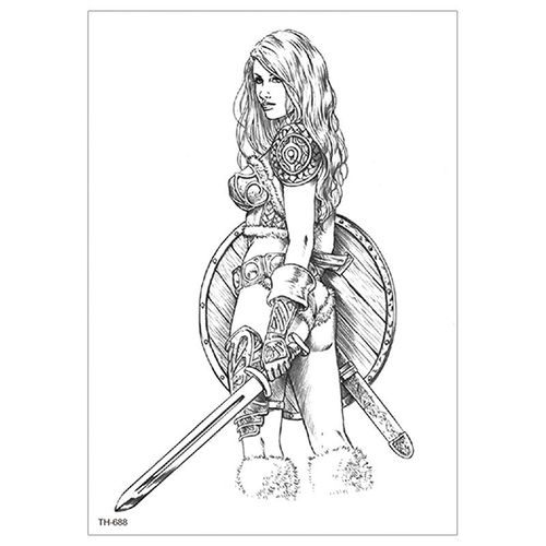 12pcs Autocollants De Tatouage Impermables Chevalier Guerrier Dieu De La Guerre Guan Yu Zhang Fei Autocollants De Tatouage De Transfert D'eau M7697