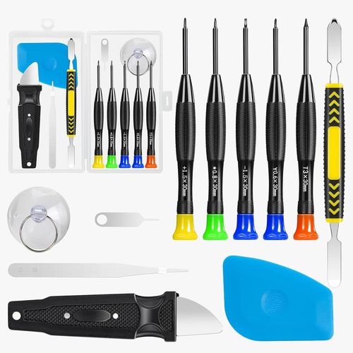 12pcs Kit D'outils De Rparation De Tlphone, Ensemble D'outils Avec 5 Tournevis De Prcision Magntiques Et Ouverture Pry Outils, Adapt Pour Pc,Macbook,Lunettes, Montres,Apparei - Jack Daniels