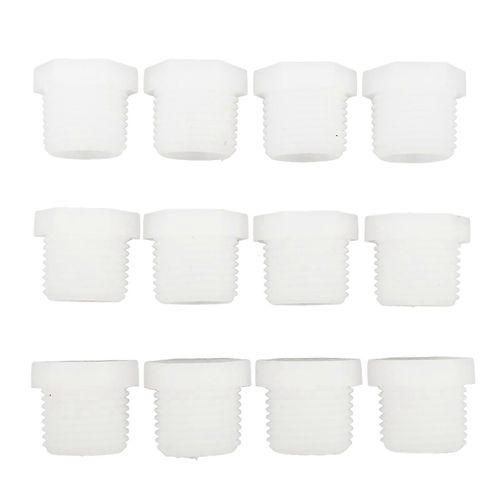 12pcs kit de bouchon de vidange de chauffe-eau de camping-car 1/2 pouce bouchon de vidange en plastique blanc pour chauffe-eau Atwood