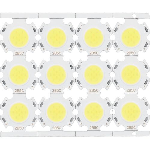 12pcs Puce Led Haute Puissance, Haute Puissance Led 5w 15-17v Ampoule, 450lm Source Lumineuse Intgre Puce Pour Les Lampes De Bricolage, Lampes De Table, Spots, Downlights (Blanch[Amp745021]