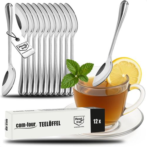 12x Cuillres  Caf En Acier Inoxydable-Couverts De Table lgants Au Design Simple-Cuillres  Caf-Cuillres  Dessert-Service  Th-Env. 15cm (12 Pices-Cuillre  Caf 15cm)