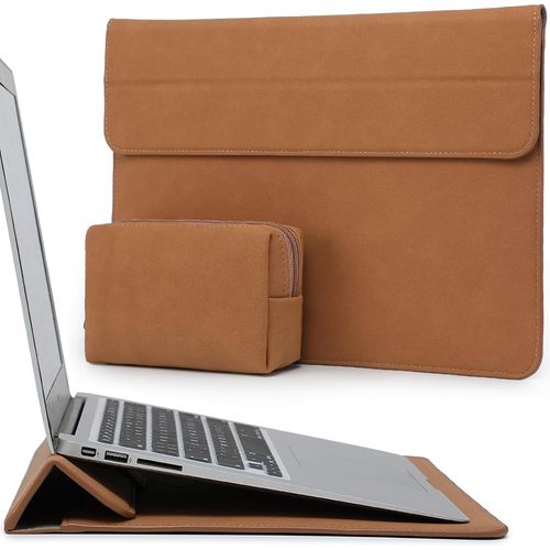 13 Inch Laptop Sleeve Case With Stand Function For Macbook Air 13 M4 M3 M2 M1 2025-2018,Macbook Pro 13 M2 M1 2025-2016,13 Inch Ipad Pro/Air,13 Inch Surface Pro,Xps 13,Brown