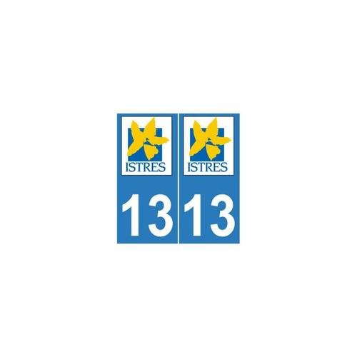 13 Istres Ville Autocollant Plaque Sticker Logo 3 - Couleur : Droits - Angles : Droits