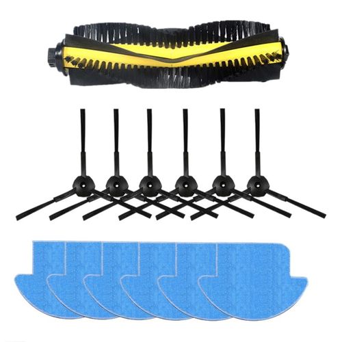 13 pieces/ensemble ilife v7s ilife v7s pro robot aspirateur kit de pieces (brosse princiPLe x1 + vadrouille Clothsx6 + brosse laterale x6) ILIFE v7s pro