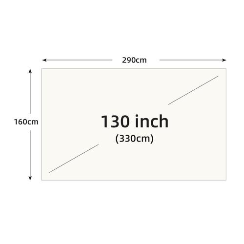 130 pouces - cran de projection, grille blanche, anti-lumire, angle de vision de 100 , cran de coule, film intrieur et extrieur