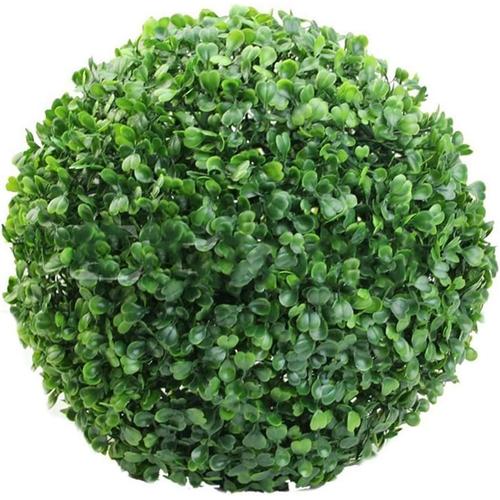 Boule de Plantes Vertes Artificielles, Boule de Buis, Effet de Feuille de Boule Topiaire, Boule de Buis en Plastique, Boule de