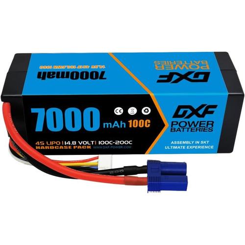 4s Batterie Lipo 14,8 V 100 C 7000 Mah Batterie Rigide Avec Prise Ec5 Pour Véhicules Rc 1/8 Et 1/10 Voiture Rc Buggy Truggy Rc Avion