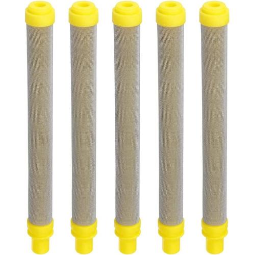 Jaune, Gris Jaune, Gris 5 Pièces100 Filtres À Mailles Pour Les Pistolets De Peinture Pulvérisateurs Airless Wagner Éléments De Filtre En Acier