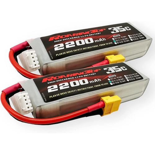 Roaringtop Batterie Lipo 3s 2200mah 11.1v 35c Batterie De Taille Courte Avec Xt60 Plug Pour 1:14 Rc Voiture/Camion Rc Avion-Générique