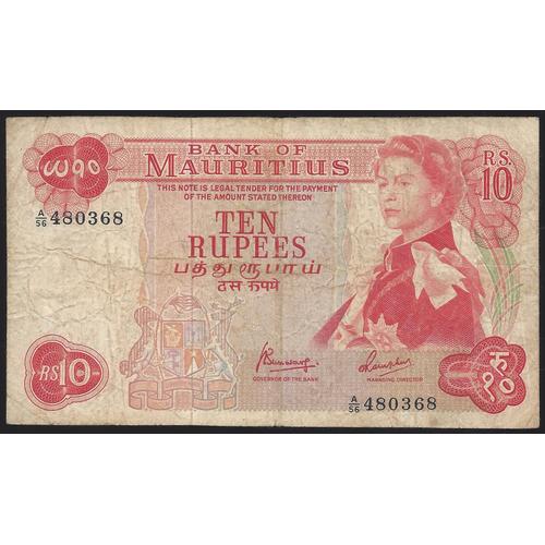 Maurice - 10 Rupees - 1967 - Sign3