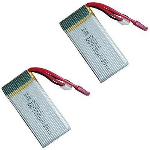 - Ensemble De 2 Batteries Lipo 7.4v 1200mah Pour Drone Mjx X101 | Rechargeables, Haute Capacité | Adaptées Pour Drone Quadricoptère,-Générique