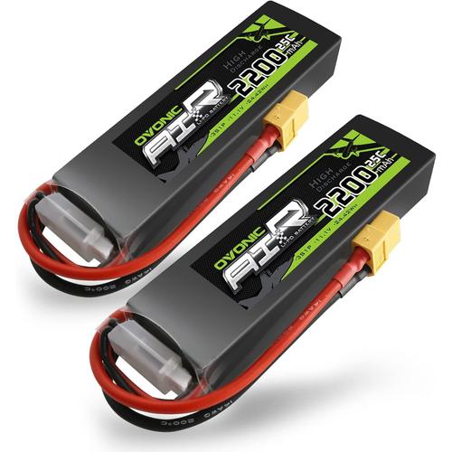 Batterie Lipo 3s 11.1v 2200mah 25c Avec Xt60 Pour Rc Evader Bx Voiture Rc Camion Rc Truggy Avion Rc Drone Drone Fpv ¿2 Packs¿