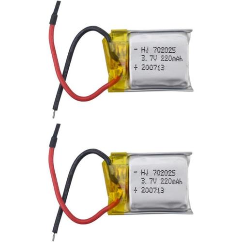 2pcs 3.7v 220mah Lithium Batterie Pour Hs190 901hs 901s 901h X300c Lf606 Sg800 S9 Syma S107 S107g S108g S109g Mini Quadcopter