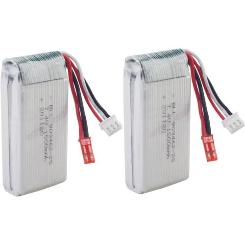 2pcs 7.4v 1500mah Batterie Au Lithium Pour Wltoys V913 Hélicoptère Rc L959 Haute Vitesse Batterie De Voiture Rc Wl912 Batterie De-Générique