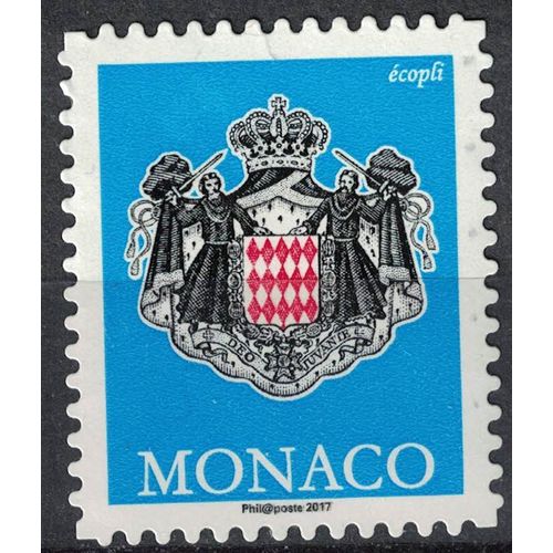 Monaco 2017 Used Coat Of Armes Blason Armoiries Bleu Su