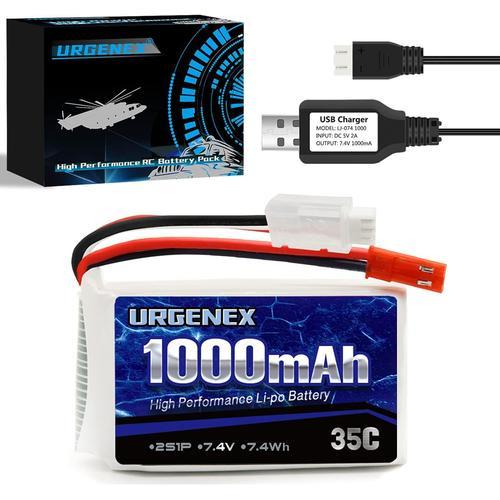 Batterie 2s Lipo 7,4 V 1100 Mah 35 C Rechargeable Rc Pack Avec Deans T Plug Compatible Avec Échelle 1/16 Brushless Racing Rc Truck-Générique