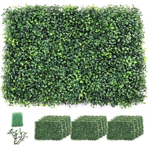 Vert Clair,vert Vif Vert Clair,vert Vif Lot de 12 murs artificiels pour plantes artificielles - Protection UV - Haie artificielle - Faux tapis de