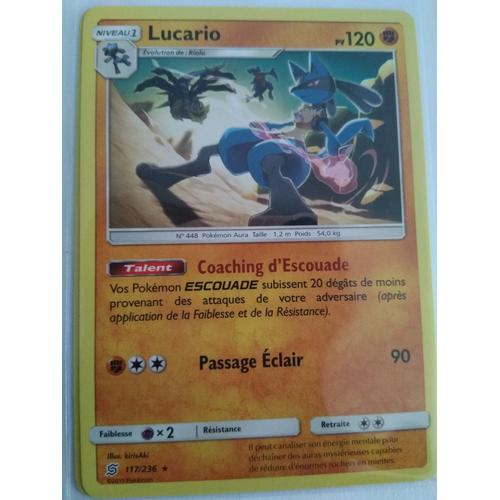 Carte Pokémon Française Rare 117 /236 Lucario Harmonie Des Esprits