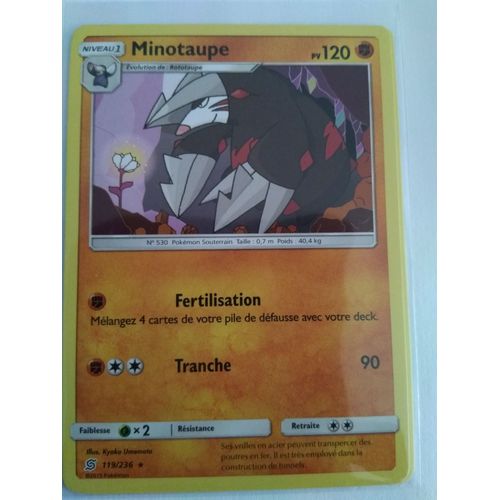 Carte Pokémon Française Rare 119 /236 Minotaupe Harmonie Des Esprits