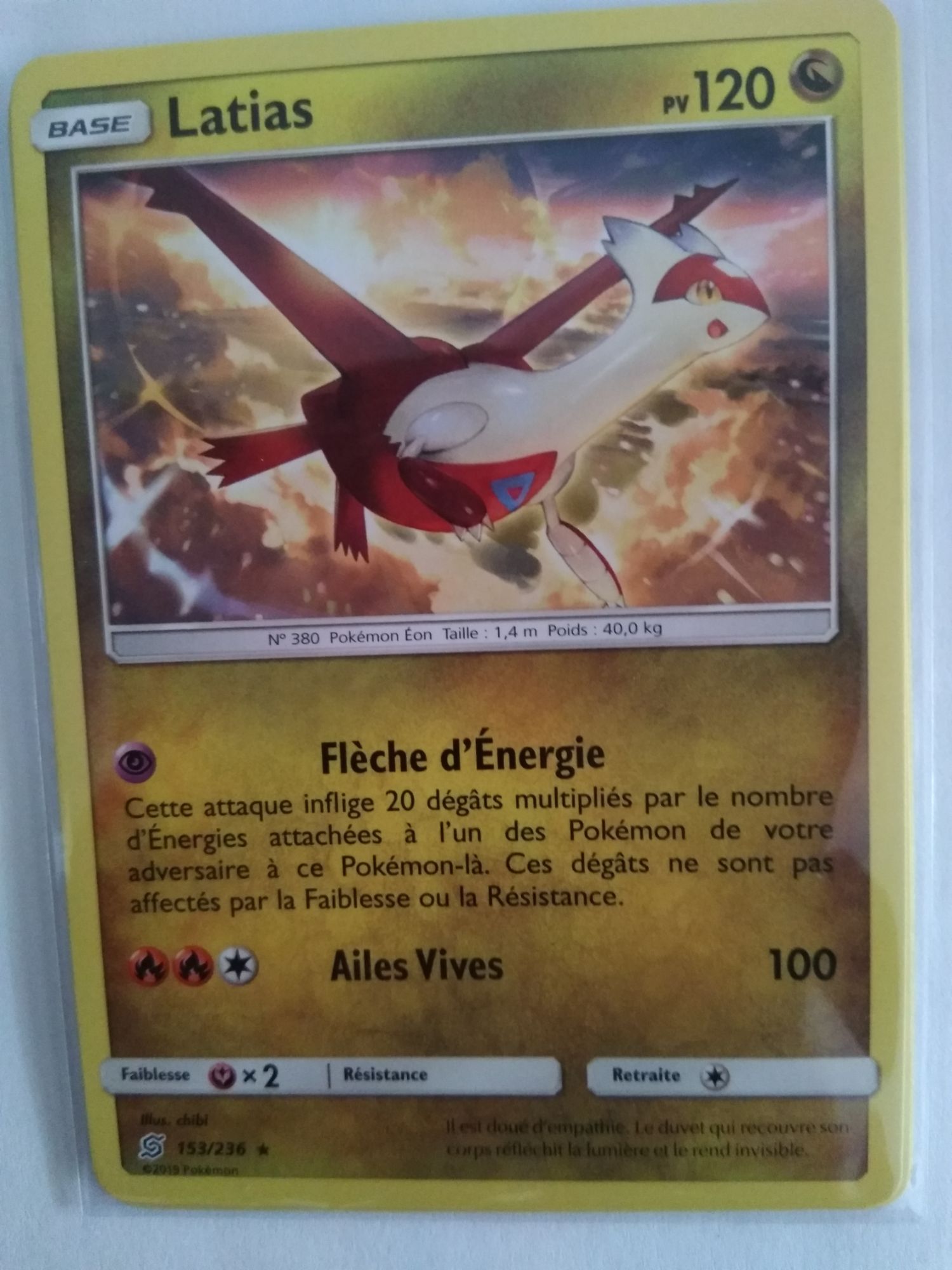 Carte Pokémon Française Rare 153 /236 Latias Harmonie Des Esprits