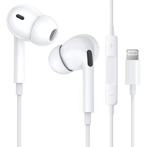 Ecouteurs pour iPhone ¿Certifié MFi Apple¿ Intra-Auriculaires pour iPhone,Casque antibruit filaires stéréo HiFi avec Micro et contrôle du Volume intégrés pour iPhone 14/13/12/11/XR/X/SE/XR/7/8 - Blanc